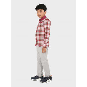 เสื้อเชิ้ตชิโนผ้าทวิลสีกรมท่าสำหรับผู้ชาย ยี่ห้อ TAWFIQ ลายเรียบ ย้อมสีพื้น - Product Image 6