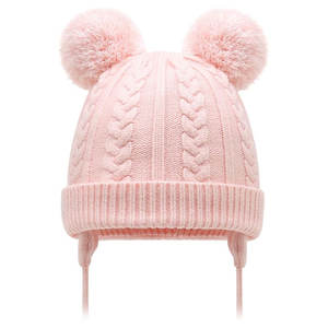 Bonnets chauds d'hiver personnalisés pour filles et garçons Design jacquard de couleur unie pour la mode en plein air fabriqués sur commande - Product Image 1