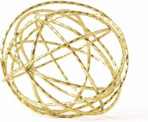 Bola de hierro geométrica dorada para decoración del hogar, esfera decorativa de Metal con estilo para estanterías, mesas, salas de estar y dormitorio - Product Image 4