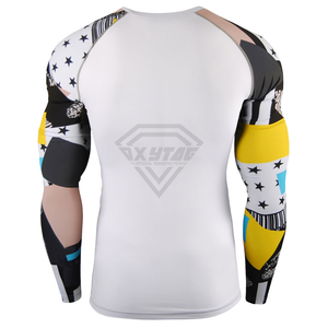 Rashguards de compression respirants à manches longues de haute qualité pour hommes – Rashguards tendance avec logo personnalisé - Product Image 3