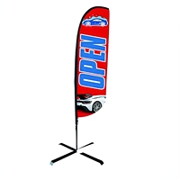 Drapeau publicitaire durable en forme de larme OEM pour les promotions commerciales, les événements sportifs et le marketing de marque en extérieur