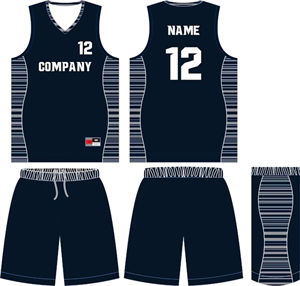 Camiseta de baloncesto de alta calidad, camiseta y pantalones cortos de baloncesto de último diseño de poliéster de doble cara personalizados - Product Image 2