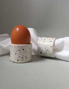 Anneaux de serviette modernes et écologiques en résine/métal/bois/verre, taille et forme personnalisables, décoration de table - Product Image 2