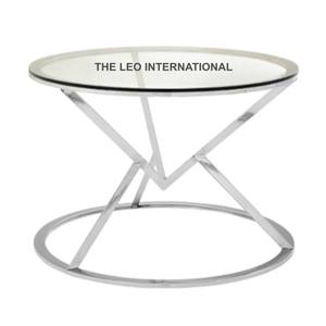 Mesa Auxiliar de Salón Exquisita, Mesa Auxiliar Versátil para Sofá o Cama, con Superficie de Mármol, Forma Geométrica, Resistente - Product Image 5