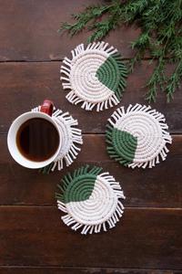 Design élégant fait à la main pompon boissons Boho Table basse bohème décoratif cadeau tasse tapis macramé sous-verre pour la décoration de la maison - Product Image 4