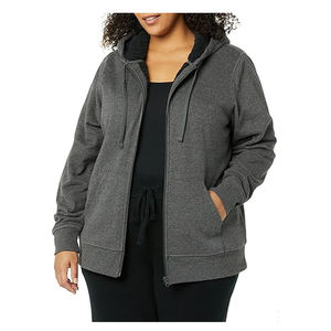 Sweat-shirts pour hommes en tissu French Terry délavé à l'acide, design à fermeture éclair, polyester/coton, motif uni - Product Image 1