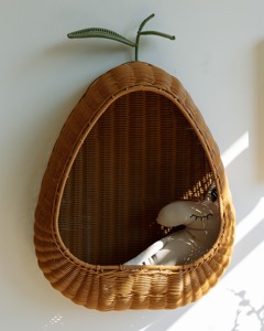 Pear Wicker <b>Wall</b> <b>Basket</b> Handmade Storage <b>Baskets</b> Natural Rattan Modern Multifunction Made in Viet Nam - Product Image 2