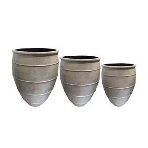 GRC vasi grigio disponibile in più dimensioni durevole e bella piantatura decorazione del giardino all'ingrosso