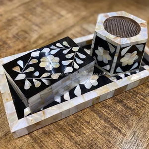 Brûleur d'encens Bakhoor au charbon de bois incrusté d'os au design tendance de l'Inde Brûleur d'encens Bakhoor fait à la main par LUXURY CRAFTS - Product Image 1