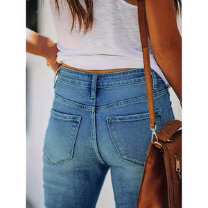 Jean droit taille haute pour femme avec poches, 27089 - Product Image 5