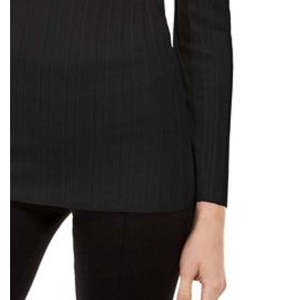 INC International Concepts Maglione da donna a costine con spalle scoperte, nero, taglia media, per l'autunno - Product Image 3