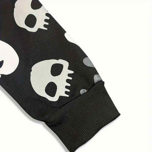 เสื้อฮู้ดซิปเต็มตัวลายหัวกะโหลก สไตล์ Y2K กอธิค สตรีทแวร์ แจ็คเก็ตขนแกะโอเวอร์ไซส์ ฮิปฮอป พิมพ์ลายทั่วตัว พังก์ร็อก เสื้อฮู้ดแบบซับลิเมชั่น - Product Image 5