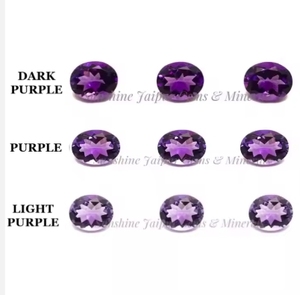 พลอยอเมทิสต์บราซิล2X4mm ตัดเหลี่ยมเพชรพลอยหลวม - Product Image 2