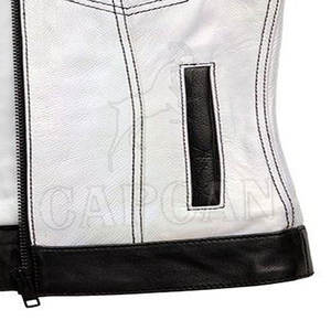 Gilet en cuir d'hiver décontracté pour dames avec poche avant à fermeture éclair Design personnalisable Prix raisonnable - Product Image 5