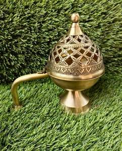 Catholic Church Supplies Decorative 100% Brass Incense Burner Fragrance <b>Sachet</b> Smeller table Decor Centerpiece Aroma Burner - Product Image 6