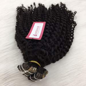 Extension de cheveux Remy de qualité vietnamienne de luxe brut couleur naturelle bouclée profonde sans perte d'enchevêtrements couleur naturelle-paquet de cheveux humains - Product Image 4