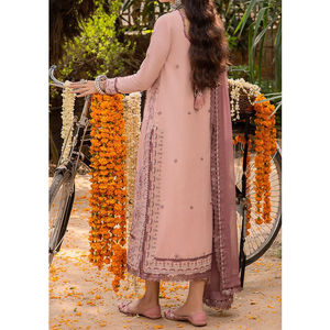 Robe longue nouveau design pour femmes de la collection d'été Impression numérique en satin de coton pur pour pelouse - Product Image 2