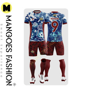 Venta al por mayor de uniformes de fútbol en blanco para entrenamiento-Mejor Precio Pakistán Sublimación Impreso Retro Fútbol Jersey Tela - Product Image 5