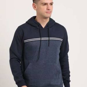 Sweat à capuche décontracté de haute qualité pour homme lettre essentielle logo Double ligne poitrine Style pull hommes sweats à capuche amples - Product Image 5
