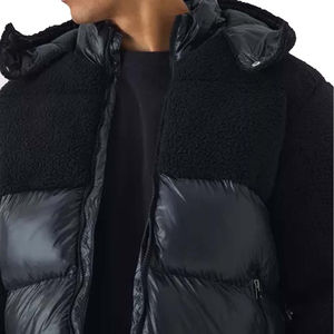 เสื้อแจ็คเก็ตพัฟเฟอร์ผู้ชายแบบโอเวอร์ไซส์สำหรับฤดูหนาว แบบขายส่ง สั่งทำได้ พร้อมดีไซน์คอตั้งแบบมีฮู้ด ระบายอากาศได้ดีและแห้งเร็ว ผลิตจากผ้าฝ้ายผสม - Product Image 6