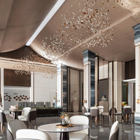 Vente Flash : Luminaires Suspendus Modernes Faits Main en Pierre et Verre, Grands Lustres Ovales et Carrés pour Plafonds Hauts, Restaurants, Hôtels et Villas