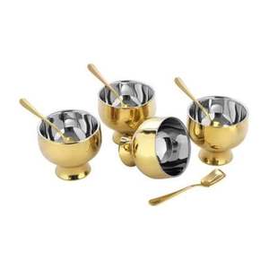 Copa de helado de latón con tema real diseñada para ocasiones elegantes configuraciones de cenas finas y celebraciones indias tradicionales - Product Image 2