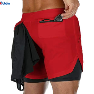 Shorts de sport 2 en 1 avec doublure plus longue, shorts personnalisés pour hommes, shorts de course pour hommes, shorts d'entraînement en plein air, shorts de jogging pour hommes - Product Image 2