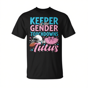 เสื้อยืดโปรโมชั่น Touchdowns or Tutus Fun สำหรับงานเปิดเผยเพศลูก - Product Image 2