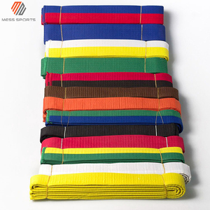 Cinturones de Artes Marciales Baratos MESS SPORTS OEM, Cinturones Negros de Judo, Taekwondo y Karate, Logotipo Personalizado Impreso, Poliéster/Algodón, Unisex - Product Image 6