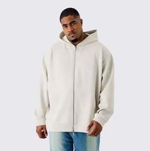 Sudadera con capucha y cremallera para hombre de peso pesado, ropa de calle con estampado personalizado, sudaderas con capucha con cremallera completa térmica de alta calidad de EE. UU. al por mayor para hombres - Product Image 5