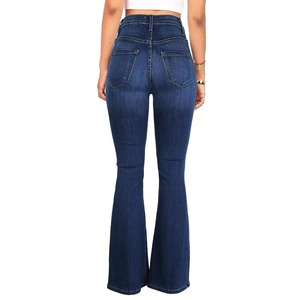 Jeans Anchos de Mezclilla para Mujer, Estilo Boyfriend, Cintura Alta, Personalizados al por Mayor, OEM - Product Image 5