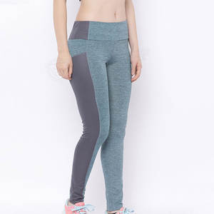 Leggings sin costuras de algodón 100% ajustados de cintura alta para mujer, estilo informal transpirable con logotipo personalizado para gimnasio de yoga, venta al por mayor de fábrica - Product Image 2