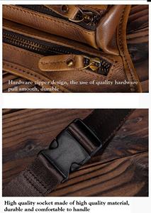 Custom Logo Vintage Genuine Leather Thigh Harness Waist Leg Bag Fanny Pack <b>Hip</b> Bag Unisex LLB-0077B - Product Image 6