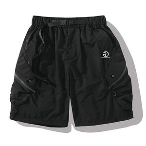 Pantalones cortos Cargo de moda de verano para hombre logotipo personalizado cremallera multibolsillo cintura elástica antiarrugas 100% poliéster estampado - Product Image 2