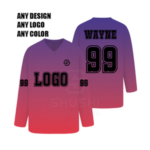 Créez votre propre style Nouvelle arrivée Mode Jersey de hockey sur glace imperméable 100% polyester avec taille personnalisée - Product Image 6