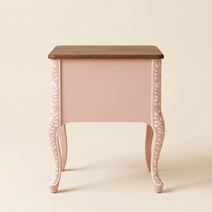Handmade Floral Bone Inlay Bohemian Luxury Modern Eco-Friendly Nightstand Handmade Bone Inlay <b>Table</b> 2 <b>Drawer</b> Bedroom Furniture - Product Image 2