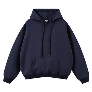 Poly coton personnalisé femmes sweats à capuche surdimensionné coupe ample sweat à capuche décontracté doux polaire côtelé manchette Anti-rides caractéristique sweats à capuche - Product Image 5