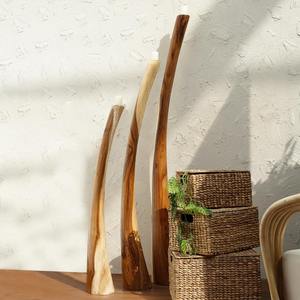 Porte-bougie en bois rustique, centre de table vintage, décoration élégante pour la maison, support décoratif pour la cire, élégant accent d'ameublement - Product Image 4