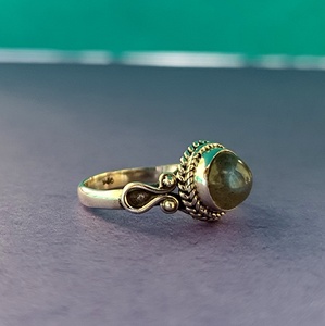 Anillo de piedras preciosas labradorita de corte ovalado de 18 quilates de Plata de Ley 925 al por mayor clásico para bodas curación energía bloqueada fiestas directo - Product Image 3