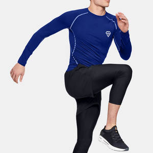 เสื้อรัดรูปแขนสั้นคอลูกเรือแห้งเร็วระบายอากาศได้ดีเป็นมิตรกับสิ่งแวดล้อม - Product Image 4