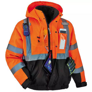 Chaqueta reflectante de construcción para hombre, chaqueta reflectante personalizada de buena calidad, para trabajo y deportes elegantes - Product Image 1