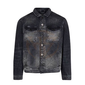 Veste en jean pour homme en coton 100% à prix bas, logo personnalisé, vente en gros, respirante, pour usage extérieur, veste d'hiver pour homme - Product Image 1