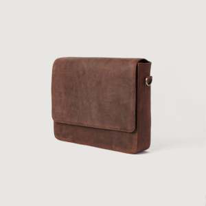 Carismatico Men's Vintage Distressed Brown Leather Messenger <b>Bag</b> - Product Image 3