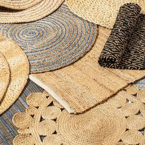 Alfombras de Yute Tejidas a Mano, Modernas y Ecológicas, Diseño Duradero para Salas de Estar Amplias, Lavables - Product Image 1