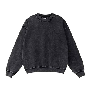 Venta al por mayor de fábrica, ropa de hombre, sudadera de mezcla de algodón de manga larga, mejor precio para MOQ bajo, temporada de invierno, técnica teñida lisa - Product Image 5