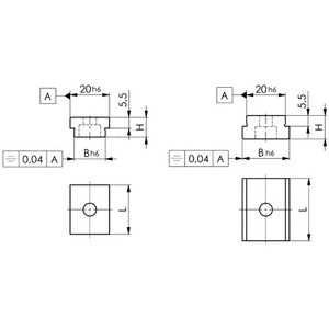 AMF Fixed Mounting T-nut No. 6322A Nominal Groove Size 14/20 mm - Product Image 3