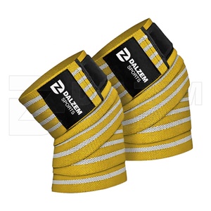 Custom Logo Fitness Safety <b>Knee</b> Wraps <b>Compression</b> Weightlifting Powerlifting Squats Bodybuilding <b>Knee</b> Lifting Wrap - Product Image 3