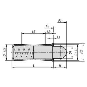 K1172 <b>Stainless</b> <b>Steel</b> Spring Plunger D10 L26 Round Head Push <b>Pin</b> for Industrial Assembly - Product Image 2