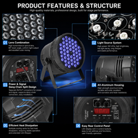 Projecteur LED RGBW 4-en-1 pour discothèque, scène, bar, club, danse, mariage