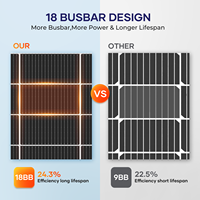 Panneaux solaires photovoltaïques de type N pour l'extérieur, panneaux monocristallins de charge avec vente en gros OEM Power Spot